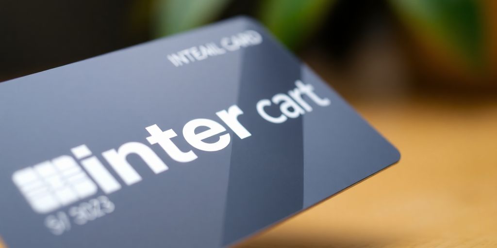 Cartão de crédito Inter com bandeira Mastercard.