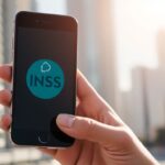 Pessoa com celular INSS Prova de Vida